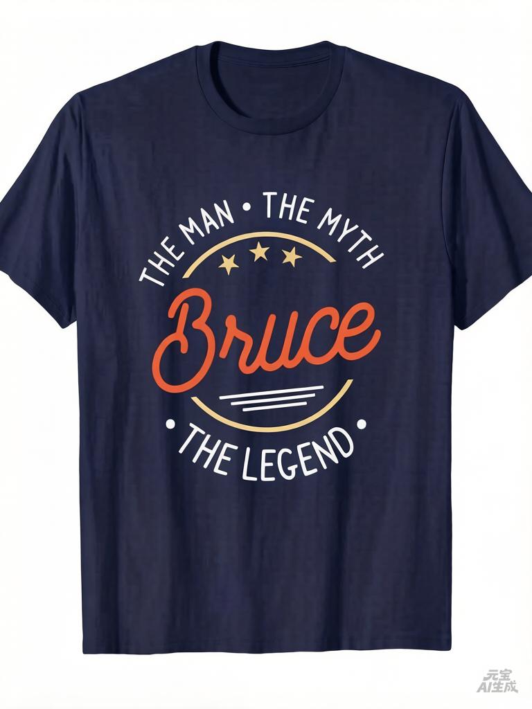 2025 Bruce Huunisex God Legend Tshirt Khmer Material Soft Breathable Round Neck Short Sleeve Top