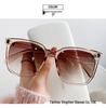 Korean Style Women's Sunglasses, Anti-UV, Gradient Lenses, High-End Round Design, Slimming Effect, Anti-Glare.