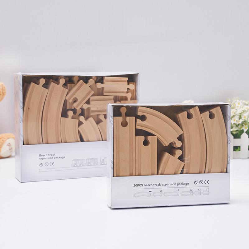 Wooden Electric Train Track Building Blocks - Compatible with Thomas