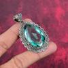 Аквамарин 925 сплошной серебряный кулон, кулон ручной работы с драгоценными камнями, подарки для жены абсолютно новый кулон