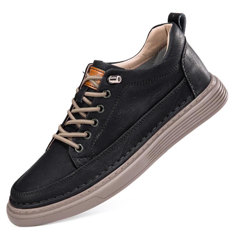 Новые мужские удобные скейт-кеды 2024 года из натуральной кожи, модная повседневная обувь, мужские классические ажурные кроссовки, роскошная мужская обувь