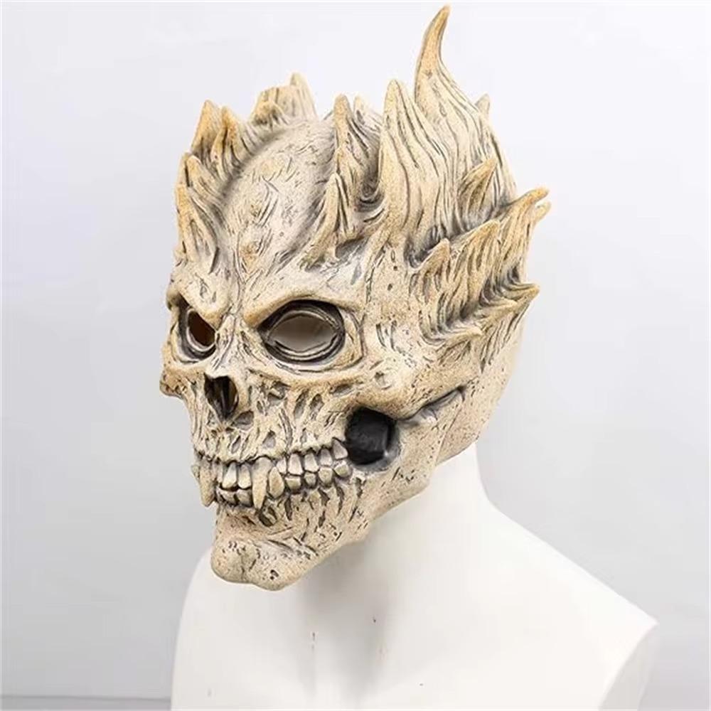 Latex Skeleton Demon Masks Realistic Halloween Cosplay Costume Props