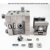 Pad Printing Machine Accessories: Oil Tray Base, Buckle, Rubber Head Holder, Position Fixing Piece, Lock, and Screw.