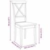 VidaXL Dining Chairs 2 Pcs White Solid Rubber Wood, Dining Chair, Chair, Living Room Chair, Dining Chairs, Chair 4102407