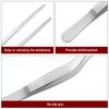 uxcell Offset Tweezers, 20cm, Stainless Steel, Plated, for Kitchen and Cooking, Precision Curved Tweezers for Gardening and Decorating