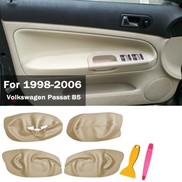 Для Volkswagen Passat B5 1998 1999 2000 2001 2002 2003 2004 -2006 Микрофибра Кожаная Защитная Накладка на Панель Подлокотника Двери Автомобиля