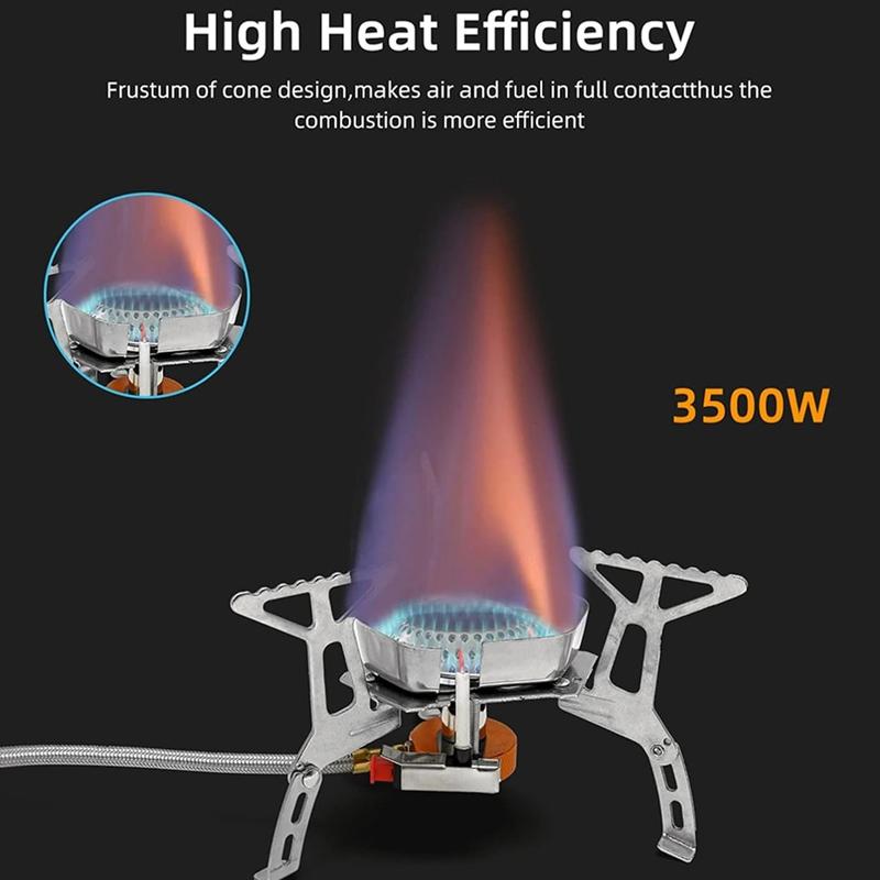 3500W Camping Gas Stove Portable Folding Outdoor Backpacking Stove Tourist Equipment For Cooking Hiking Picnic Gas Stove