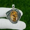 Натуральный кулон из камня Мариам Яшма, серебро 925 пробы, индийские украшения