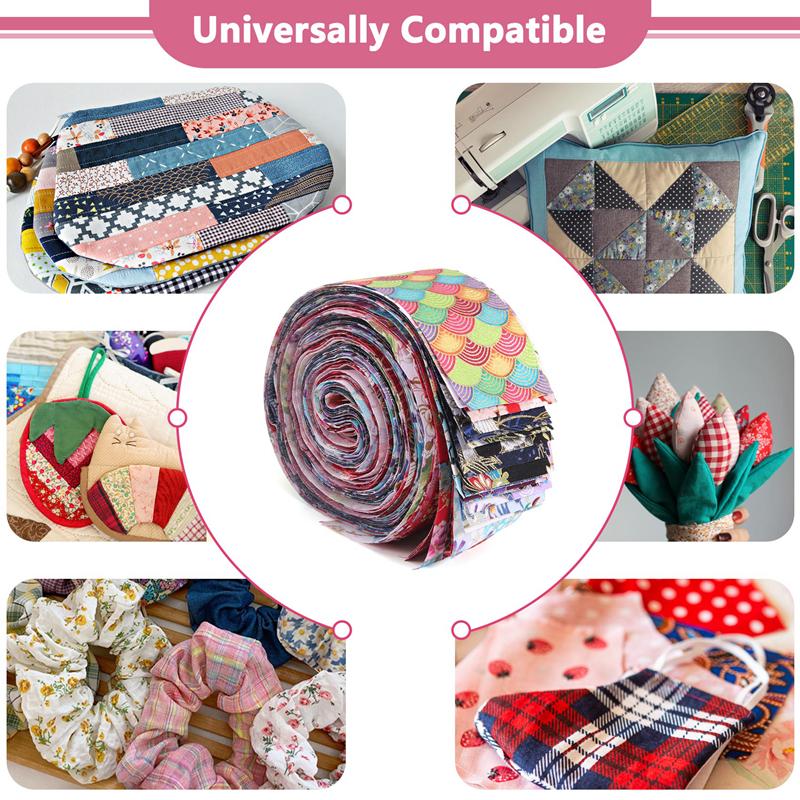 Полоски ткани Jelly Roll для квилтинга, рулон из 40 штук хлопковой ткани для шитья с разными узорами, лоскутное шитье для DIY-поделок