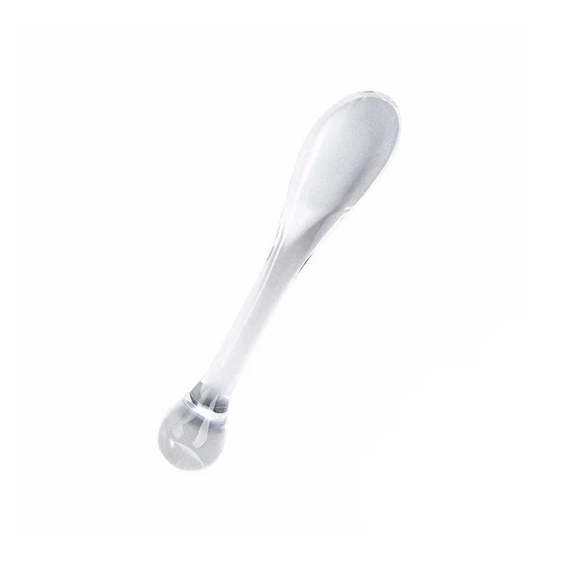 1pc Eye Cream Applicator Spoon Roller Transparent Massage Stick Cosmetic Spatulas Wrinkle Facial Mask Skin Care Plastic Spoon