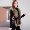 Autumn and winter, fox fur vest women's short slim-fitting fur coat vest fur vest coat trend