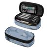 Pen Pencil Organizer High Capacity Smooth Zipper 300D Polyester with Main Pocket Mesh Layer and Removable Pen Divider for Students