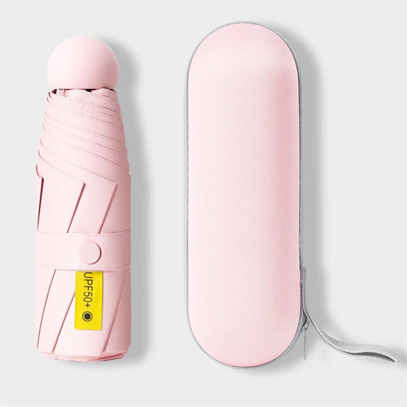 Мини-пять складных 6-костных зонтов, устойчивых к дождю и ветру, защита от ультрафиолета, портативный модный мужской и женский зонтик