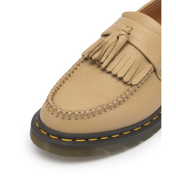Dr. Martens Женские лоферы из кожи с круглым носком, слипоны, коричневые 31245439