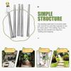 190Cm 5 Sections Stainless Steel Flagpole Rotating Anti Rust Easy Assembly Outdoor Yard Professional Flag Pole Camping Party