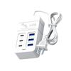 6-портовое зарядное устройство для телефона Type C USB Настольный настенный адаптер для зарядки 35 Вт Удлинительный кабель-розетка для мобильного телефона Док-станция