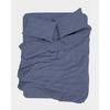 Parure de lit King Size - 1 housse de couette 240 x 220 cm + 2 taies d'oreiller 60 x 60 cm - 100% coton renforcé - Bleu