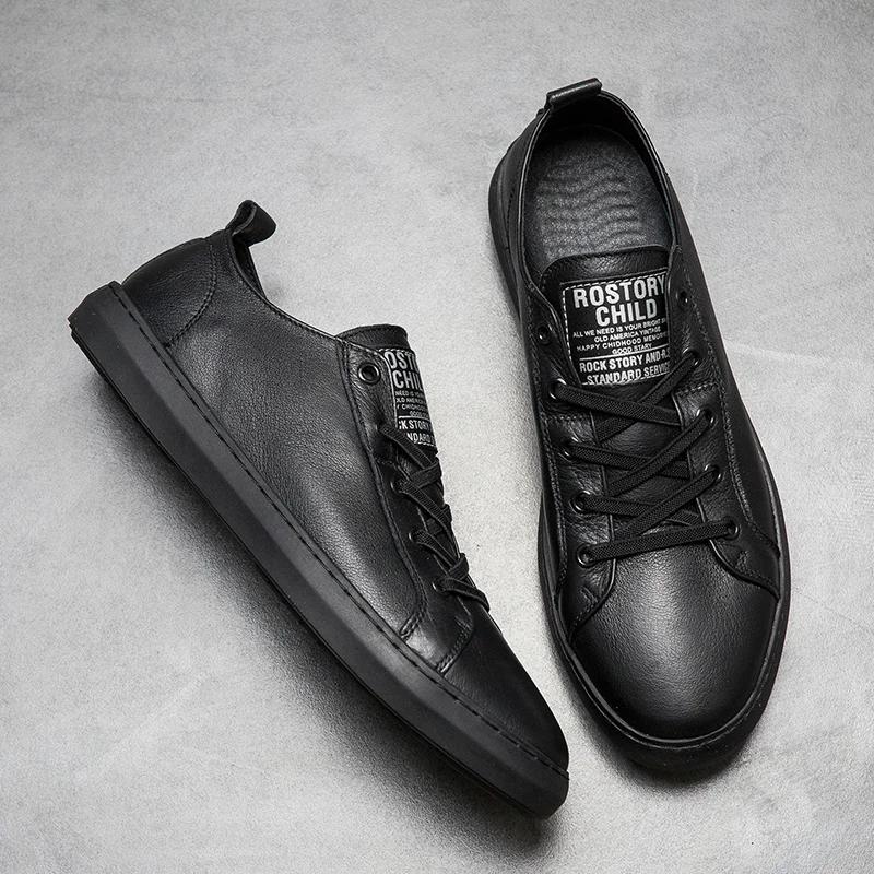 Новые дизайнерские мужские кроссовки из натуральной кожи, роскошные брендовые мужские белые туфли, повседневная обувь в минималистичном стиле, универсальная обувь для отдыха