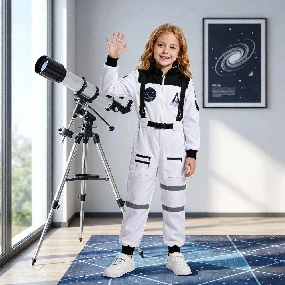 Cartoon Style Spaceman Costume Jumpsuit Space Suit Space Theme Child Astronaut Costume Dress Up