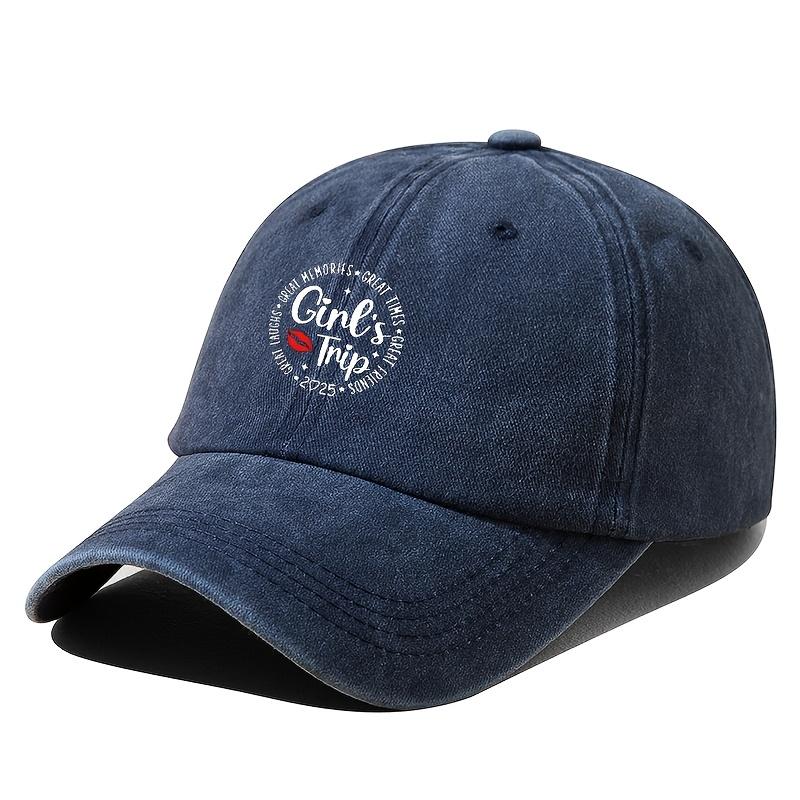 "Girls Trip 2025" Dad Hat | Vintage Washed Baseball Cap For Travel Hiking & Hip-Hop