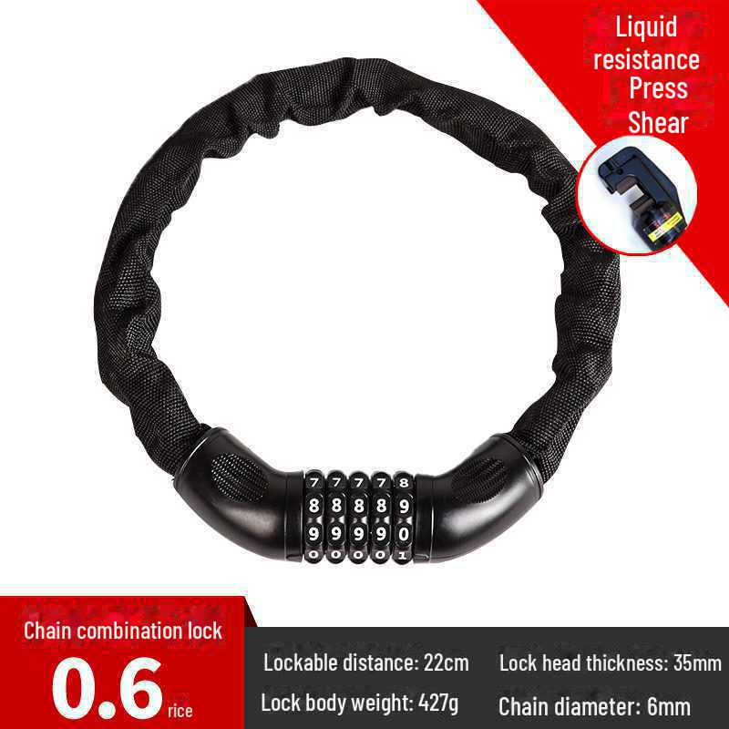 Anti-Theft Electric Vehicle Chain Lock for Motorcycles and Bicycles