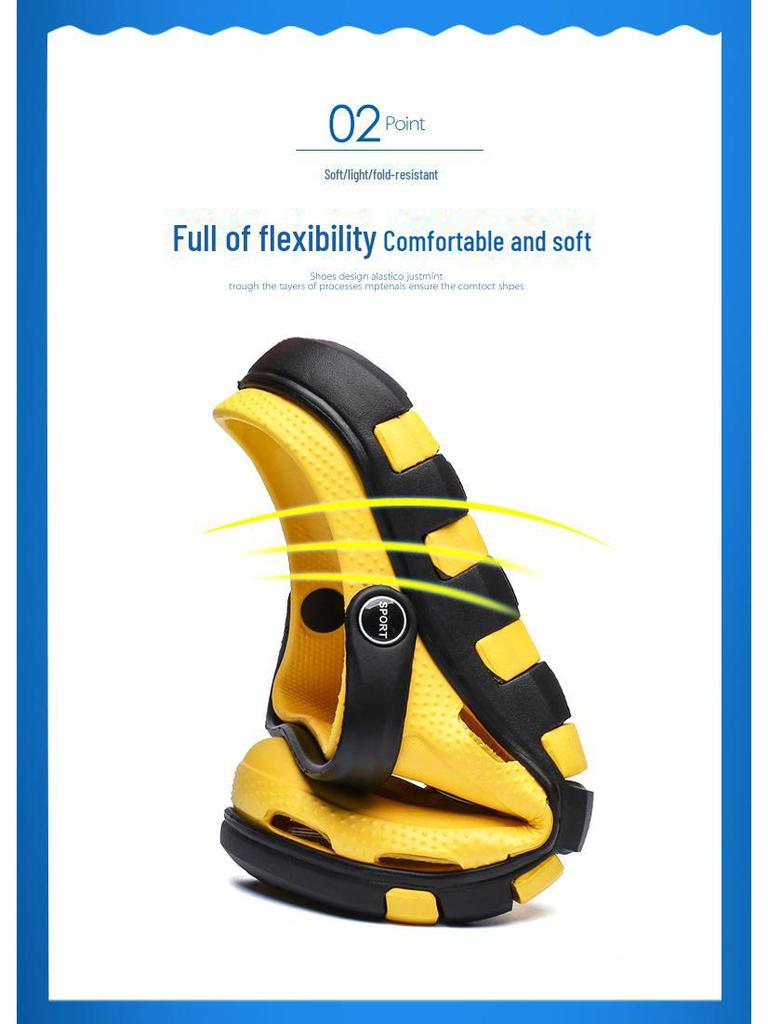 Летняя мужская пляжная обувь 2022 года: Повседневные сандалии Hole и легкие уличные тапочки