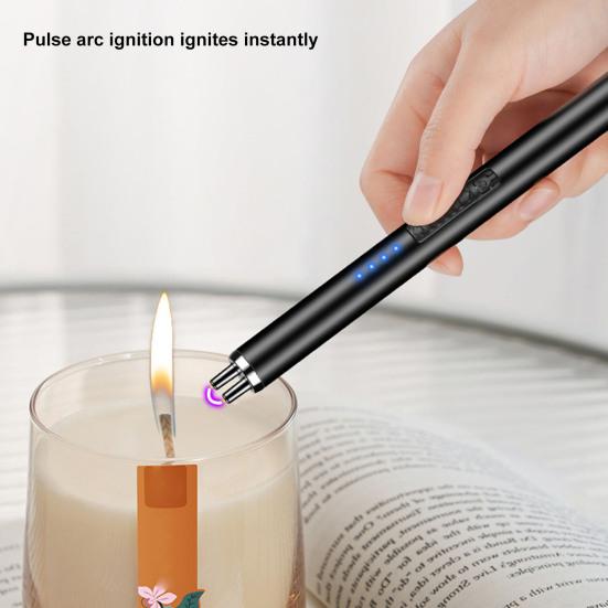 USB перезаряжаемая электрическая длинная кухонная палочка зажигания, подвесная пряжка, дизайнерская плита, ветрозащитный светодиодный беспламенный импульсный воспламенитель