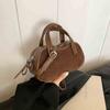 Brown Frosted Small Handbags Autumn Winter New Pillow Bag High-end Textured Lady Commuter Crossbody Bags