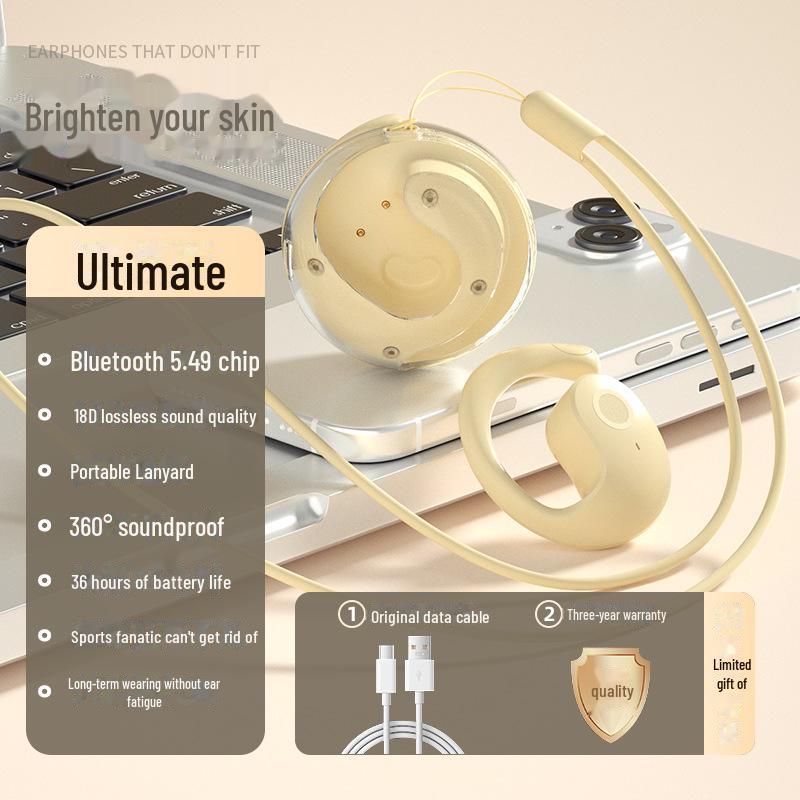 BY01 Маленький кокосовый шар H585 Беспроводные наушники с костной проводимостью Bluetooth для спорта с заушным креплением