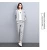 Women's Stylish Spring/Autumn 2024 Age-Reducing Casual Two-Piece Sweater Suit