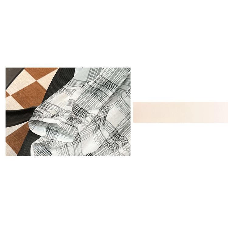 Womens Summer Checkered Shirt Breathable Long Sleeve Chiffon Blouse Lightweight Open Front Top Outerwear