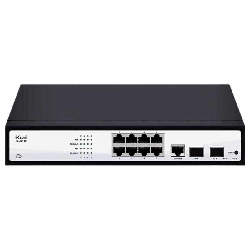 IKuai IK-J7110 10-портовый гигабитный управляемый PoE-коммутатор