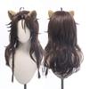 ABUNDANTDOODS Leona Kingscholar Cosplay Wig with Ears, Costume Accessory, Includes Net and Comb, Brown
