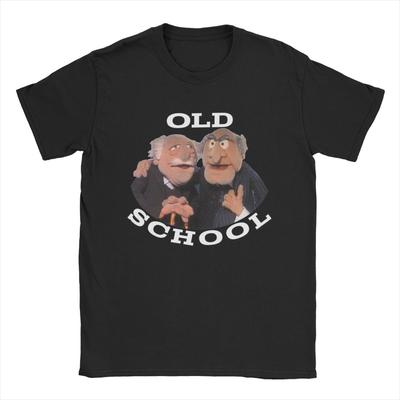 Мужская футболка Statler And Waldorf, 100% хлопок, винтажная футболка с коротким рукавом и круглым вырезом, футболка с принтом