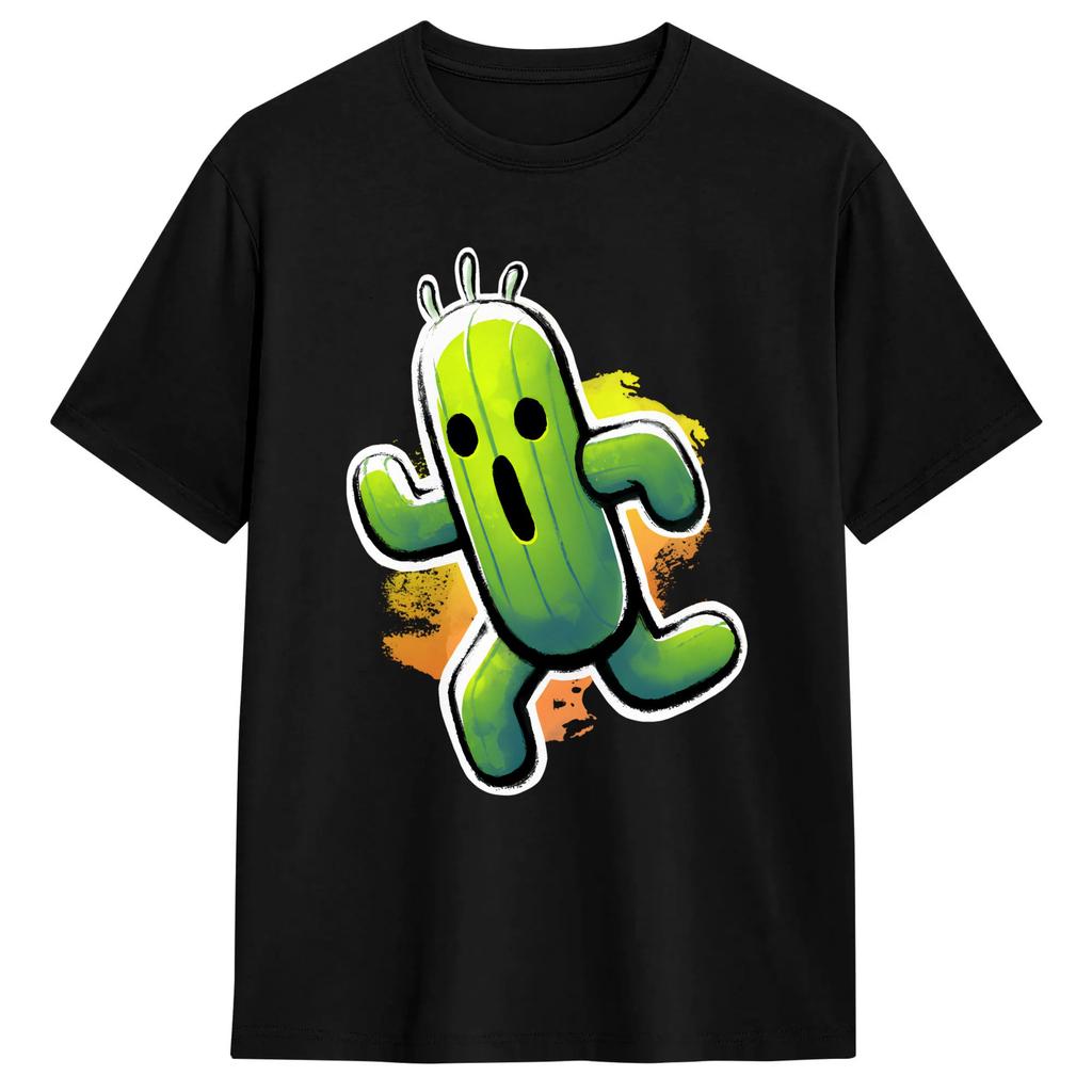 FF VII Cactuar TShirts Unisex Awesome 100 Cotton Tee Shirt Crewneck Short Sleeve T Shirts New Arrival Clothes