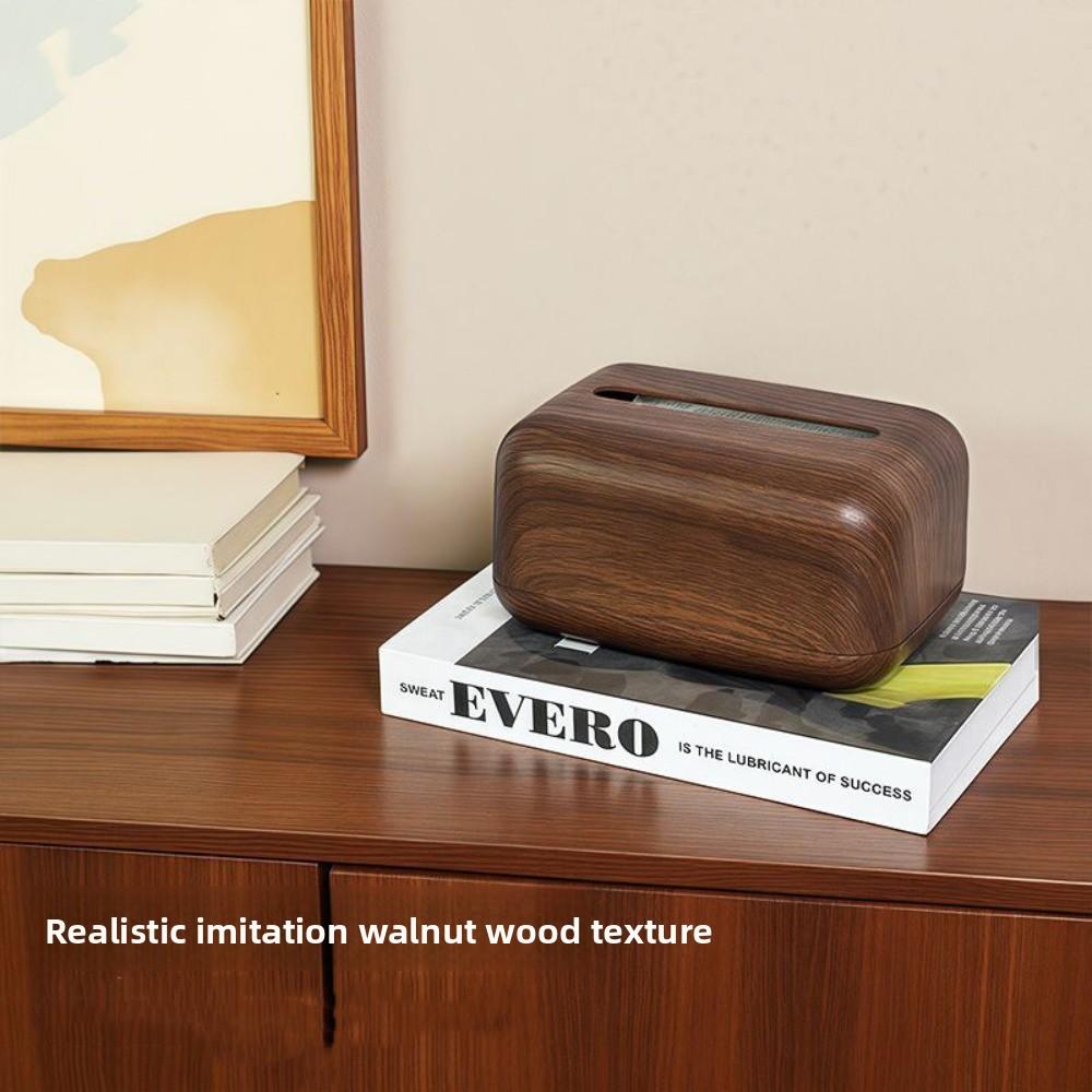 Ins Style Imitation Wood Grain Tissue Box Anti Slip Napkin Dispenser Coffee Table
