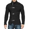 Autumn Winter Men's High Neck Sweater Sweaters High Neck Sweater Men's Leather Buckle Long Sleeve Knitted Cardigan Coat Large Size Men Clothing