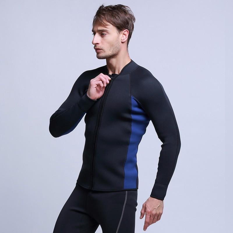 Mens 3mm Neoprene Wetsuit Top Surfing Diving Swimming Warmth Protection