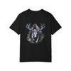 Porcelain Stag Antlers Graphic T-Shirt Black Back Print Comfort Colors 1717