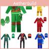 Cool Ninjago Inspired Kids Cosplay Party Clothes Set With Glove Hat And Jumpsuit