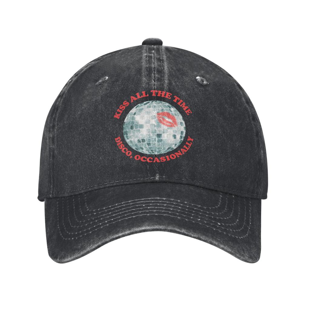 Harrys Styles Kiss All The Time Disco Occasionally Baseball Caps Vintage Distressed Washed Snapback Hat Outdoor Fit Caps Hat
