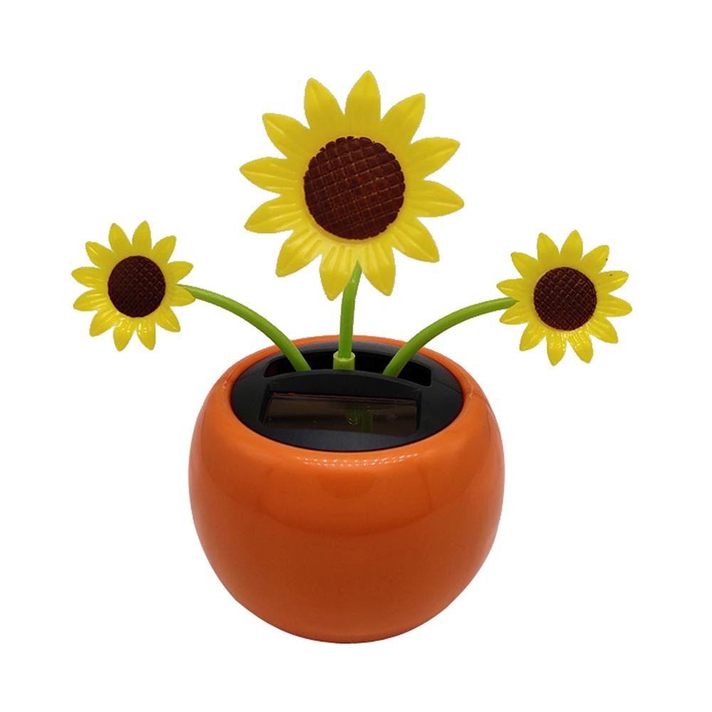 Car Dashboard Decor Bobble Swing Toys Dancing Sun Flower Solar Toy Sunflower Ornament Solar Powered