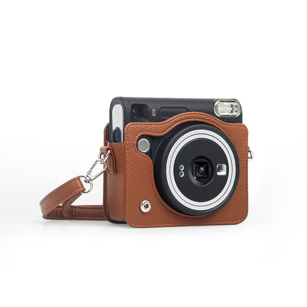 PU Leather Instant Camera Case Shockproof Photography Pouch for Fujifilm Instax Square SQ40 Travel