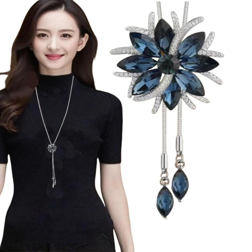 Элегантное ожерелье-цепочка с кисточкой для женщин - Универсальный, высококлассный европейский и американский дизайн для осенне-зимней моды