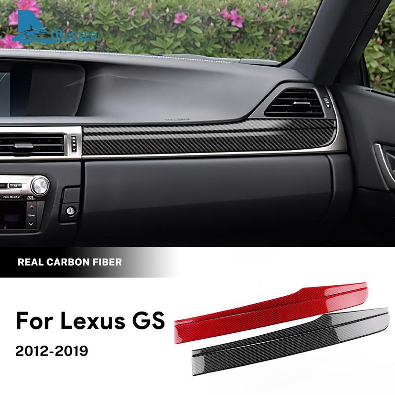 Настоящая мягкая наклейка из углеродного волокна для Lexus GS F 2012 2013 2014 2015 2016 2017 2018 LHD RHD Панель центральной консоли пассажирской стороны автомобиля