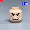 Нетоксичные 10 шт. Кубики Moc с напечатанной головой, бородой, лицом мужчины, женщины, крутым выражением Лица, Строительные блоки, Модель, Игрушки для детей, Подарки