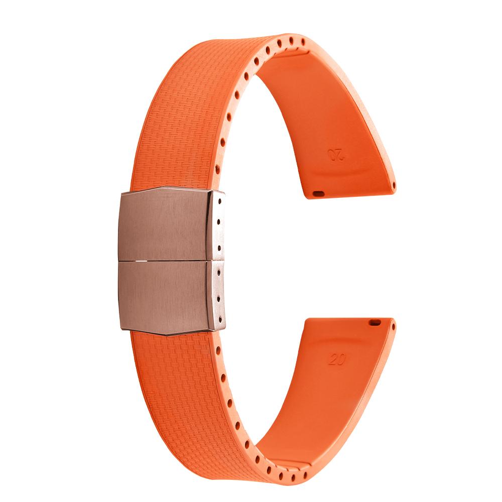 20 мм каучуковые ремешки Delugs CTS Fkm для часов с застежкой-бабочкой 4 цветов Уникальная текстура Быстросъемный ремешок для часов для брендовых часов