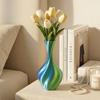 Gradient Color Modern Twisted Flower Bottle Decorative Flowerpot  Home Desktop Decorations