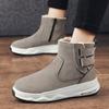 Зимние мужские толстые и мягкие теплые и модные хлопковые ботинки с высоким верхом на толстой подошве зимние ботинки повседневная хлопковая обувь