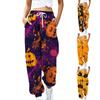 Женская мода Хэллоуин Повседневная цифровая цветная печать Повседневные спортивные брюки Свободные брюки